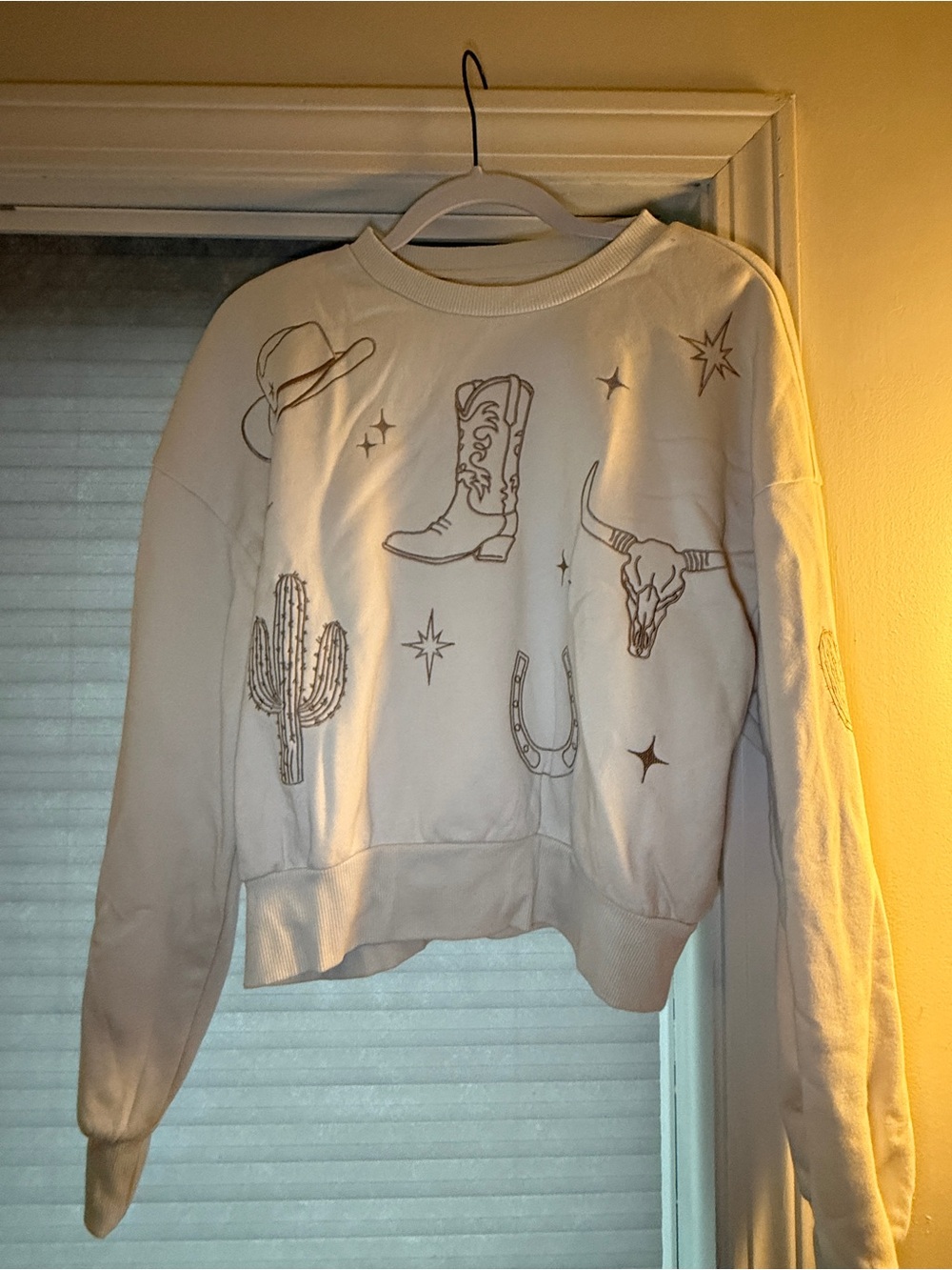 Western Graphic Sweatshirt - Cream